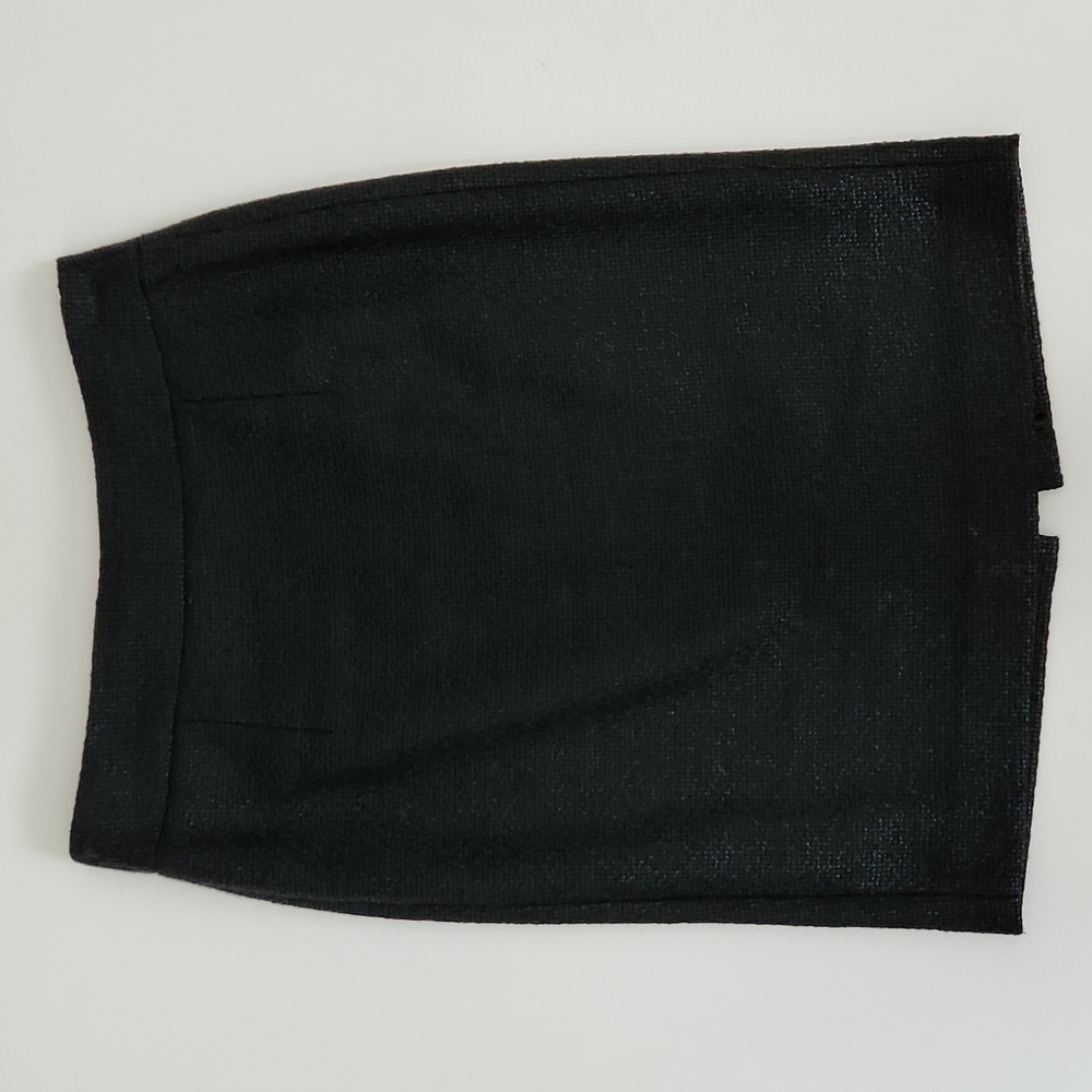 Banana Republic Black Shiny Tweed Pencil Skirt Size 2